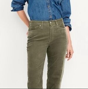 Old Navy Pants Womens Green High Rise Rockstar Skinny Corduroy Size 18 Plus NWT